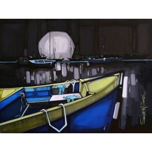 Salman Farooqi, 36 x 48 Inch, Acrylic on Canvas, Seascape Painting-AC-SF-142